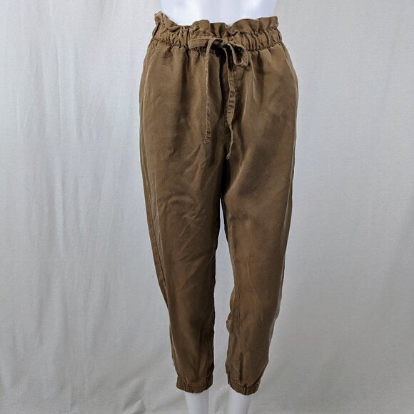 Banana Republic Brown Jogger Paper Bag Pants Women's Size XS - Picture 1 of 5